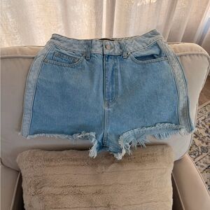 Daniel Patrick Cut Off Shorts Womens Size 29 Blue Denim Distressed Hem